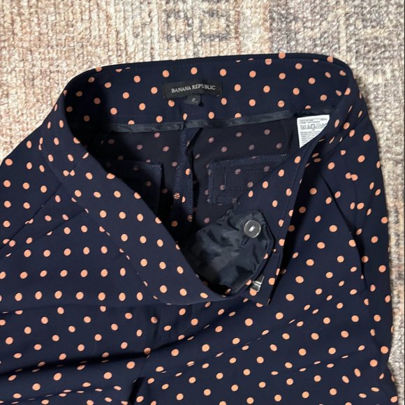 Navy-blue polka dot Banana Republic pants - Picture 3 of 5